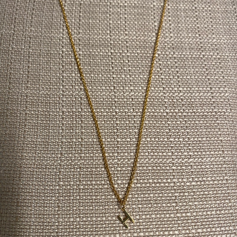 Hey June H Initial Necklace